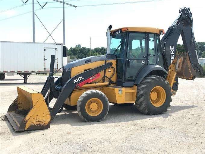 2015 John Deere 410L 4×4 Loader Backhoe W/ Extendahoe full