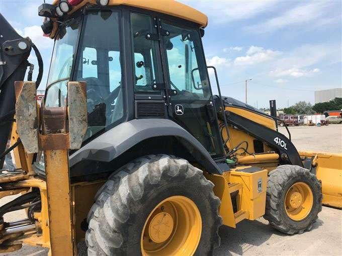 2015 John Deere 410L 4×4 Loader Backhoe W/ Extendahoe full