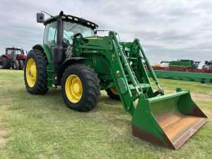 2017 John Deere 6155R MFWD Tractor W/Loader