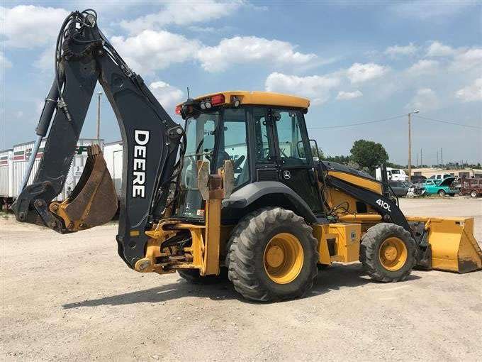 2015 John Deere 410L 4×4 Loader Backhoe W/ Extendahoe full