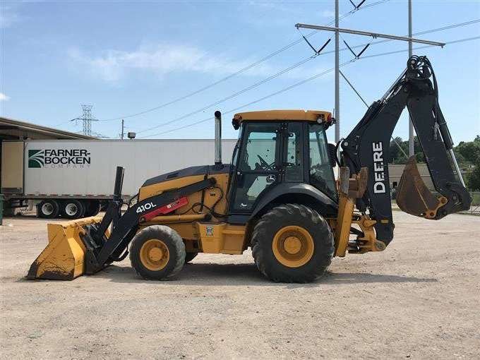 2015 John Deere 410L 4×4 Loader Backhoe W/ Extendahoe full